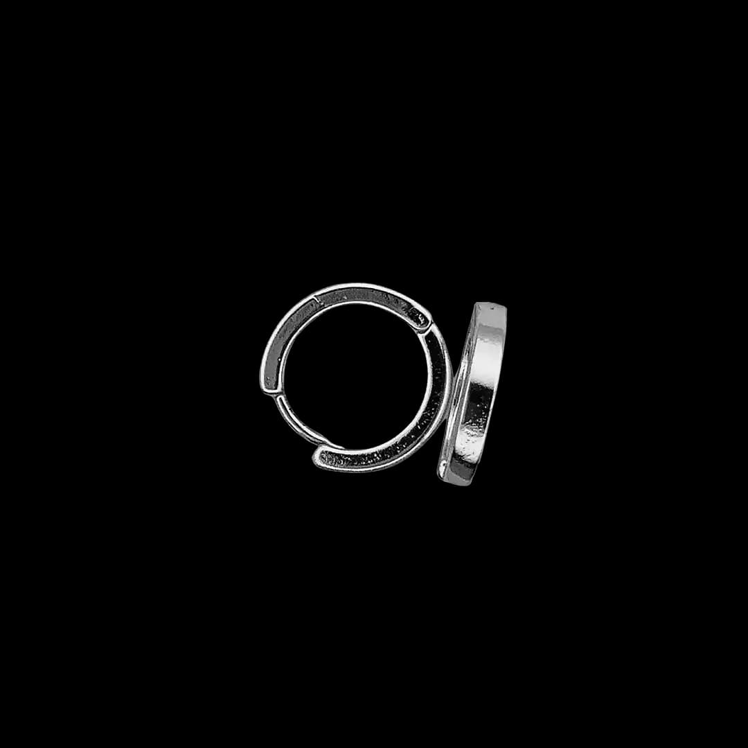 گوشواره حلقهای ساده استیل (مدل کلاسیک مینیمال) — تصویر ۴