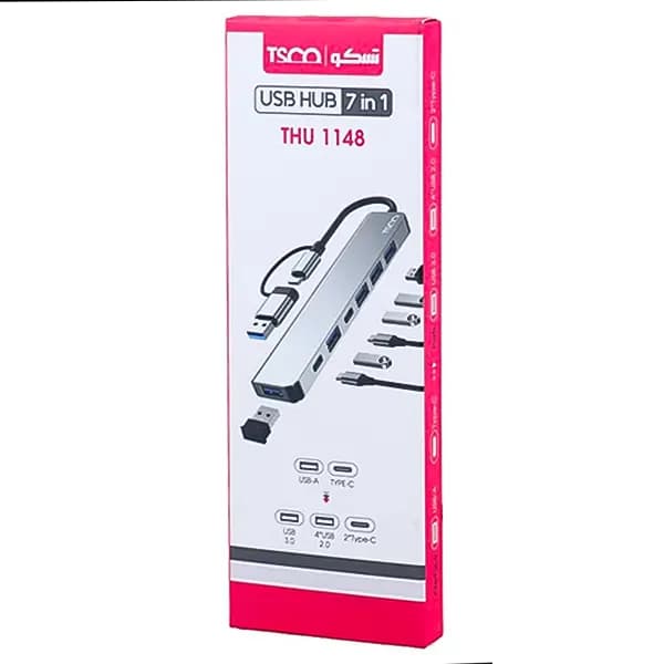 هاب USB و تایپ سی 7 پورت تسکو مدل THU 1148 — تصویر ۲