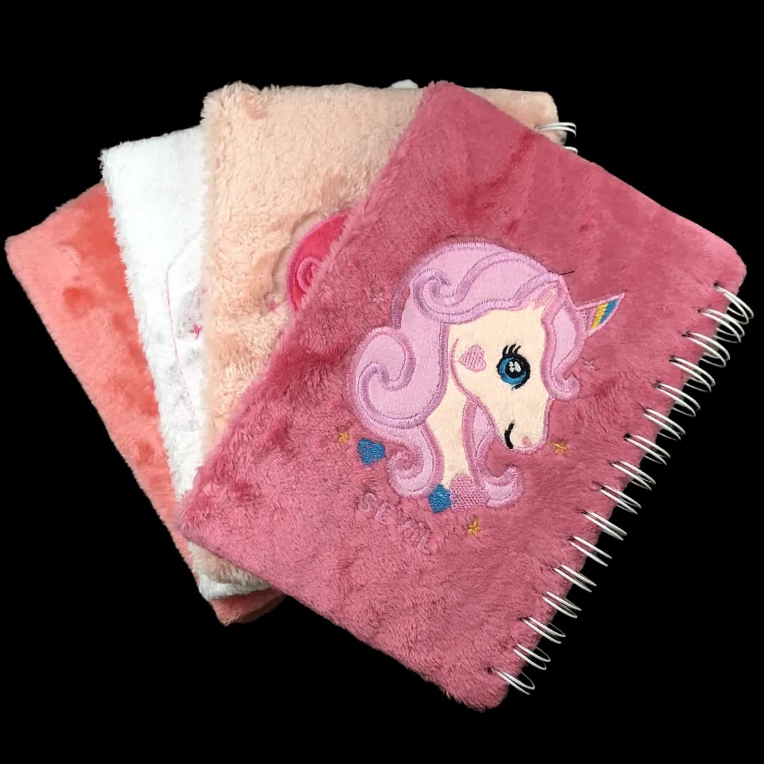 دفتر سیمی یونیکورن پشمالو | مدل فِلافی (Fluffy Unicorn) — تصویر ۲