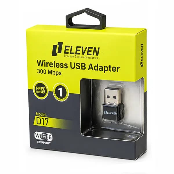کارت شبکه USB بی سیم ایلون مدل D17 با سرعت 300Mbps — تصویر ۳