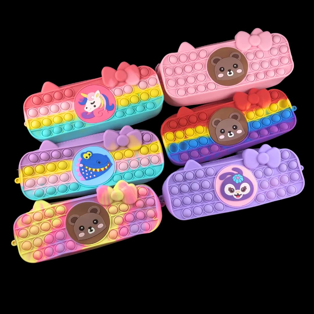 جامدادی پاپیت سیلیکونی آنتی‌استرس | مدل فیدجت (Fidget Pop Case)