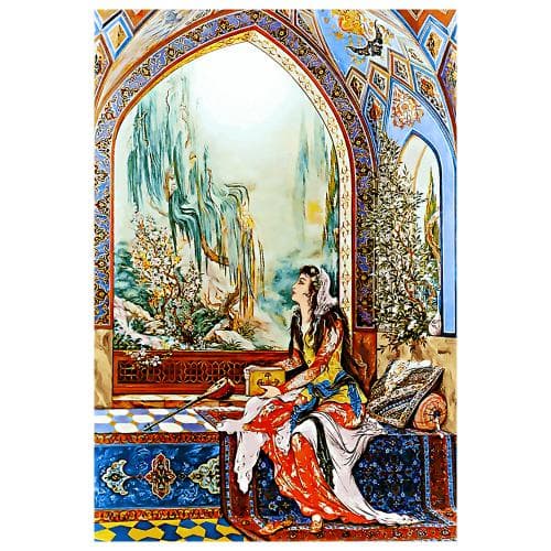 نخ و نقشه فرانسوي طرح دختر نوازنده كد 24377