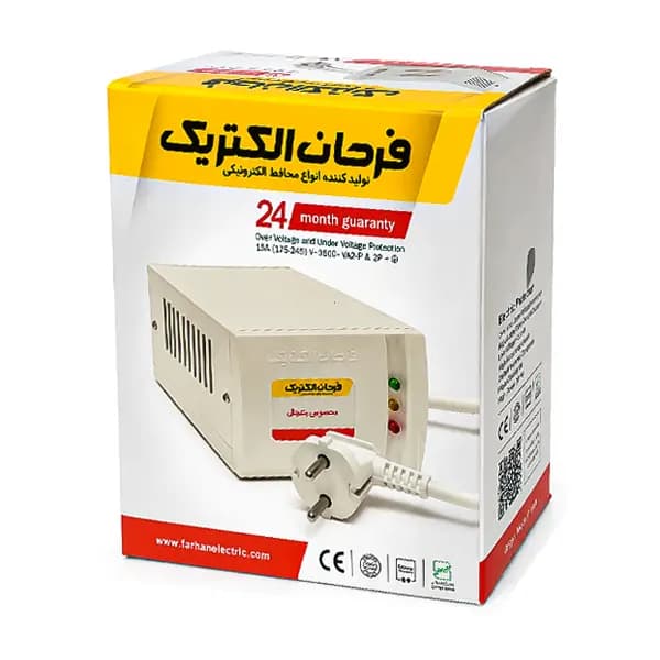 محافظ برق دو خانه یخچال فرحان الکتریک مدل 8008 کابل 1.8 متر — تصویر ۳