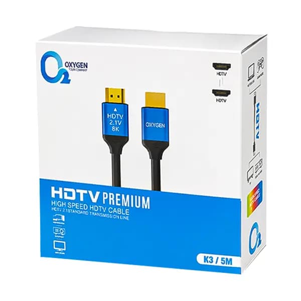 کابل HDMI 8K / V2.1 اکسیژن مدل K3 طول 5 متر — تصویر ۳