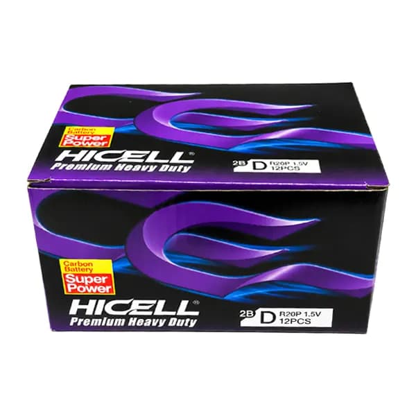 باتری بزرگ HICELL مدل R20P بسته 2 عددی — تصویر ۳