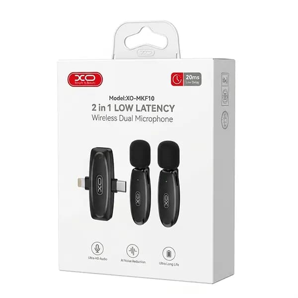 میکروفون بی سیم Dual لایتنینگ و تایپ سی XO مدل XO-MKF10 — تصویر ۳