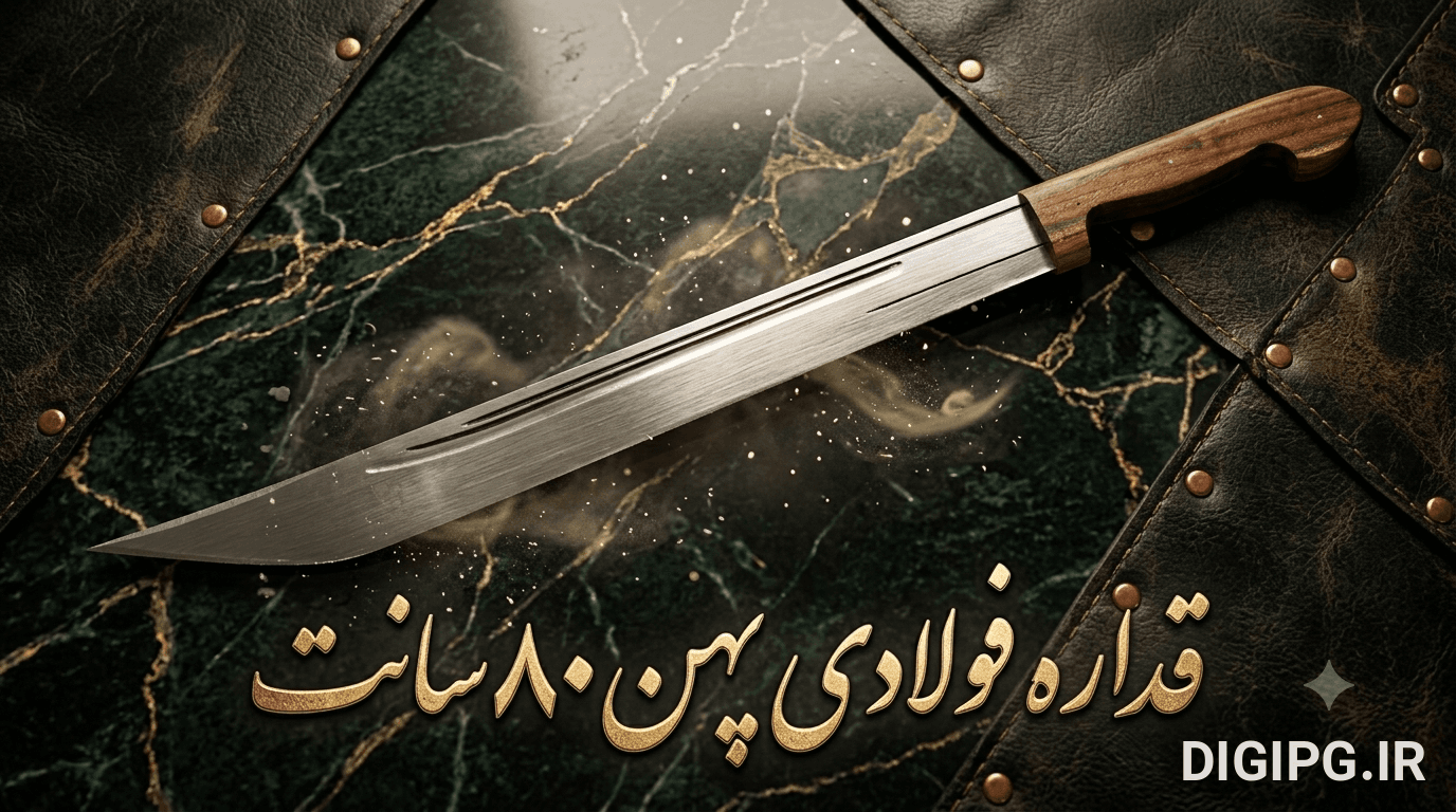 چاقوی سفری فولادی پهن ۸۰ سانتی مناسب کمپینگ و استفاده حرفه‌ای