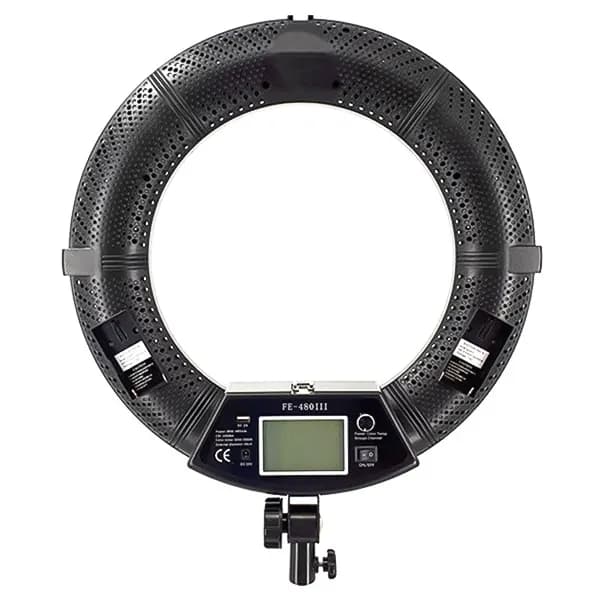 رینگ لایت 18 اینچی 100W LED هیرو مدل FE480III + کنترل و آینه و کیف — تصویر ۵