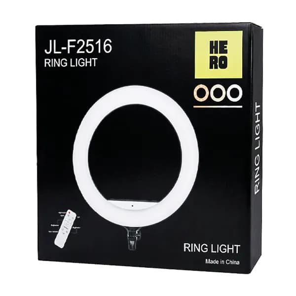 رینگ لایت 22 اینچی LED هیرو مدل JL-F2516 + کنترل و کیف حمل — تصویر ۲