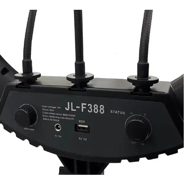 رینگ لایت 18 اینچی LED هیرو مدل JL-F388 + کنترل و کیف حمل — تصویر ۳