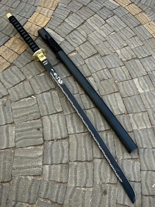 شمشیر کاتانا سامورایی ۱۰۰ سانتی – ضخامت ۴ میل، ساخت زنجان