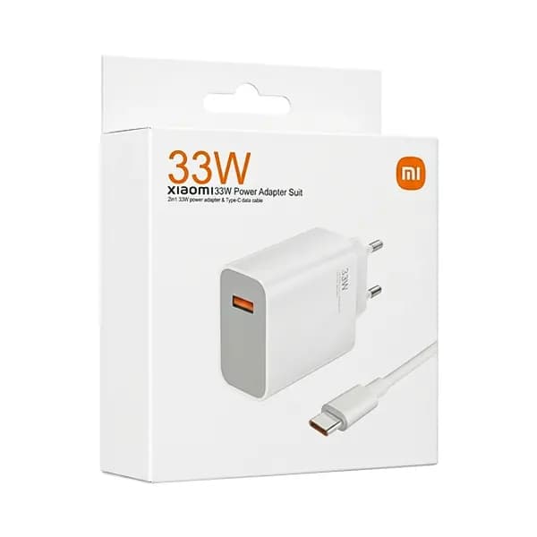 شارژر دیواری 33W شیائومی + کابل تایپ سی — تصویر ۲