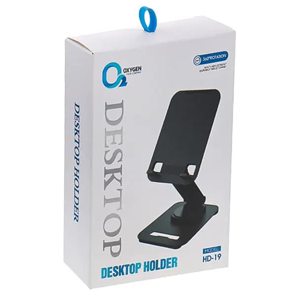 پایه نگهدارنده رومیزی موبایل چرخشی اکسیژن مدل HD-19 — تصویر ۳