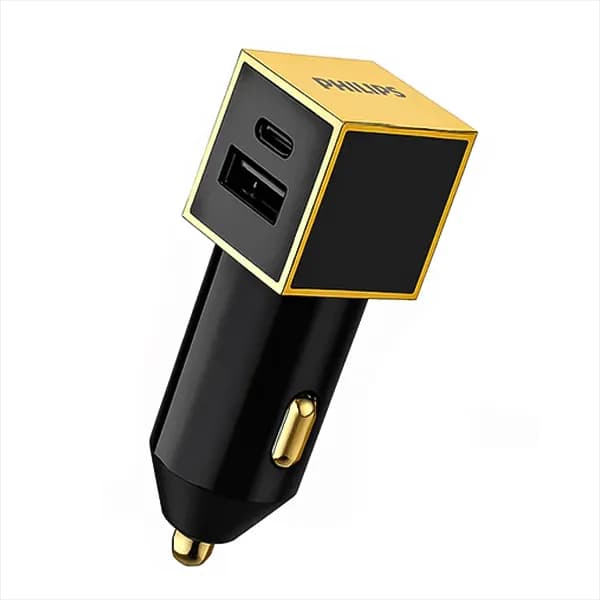 شارژر فندکی دو پورت 22.5W فیلیپس مدل DLP4106B/93 — تصویر ۳
