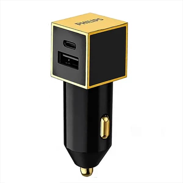 شارژر فندکی دو پورت 22.5W فیلیپس مدل DLP4106B/93