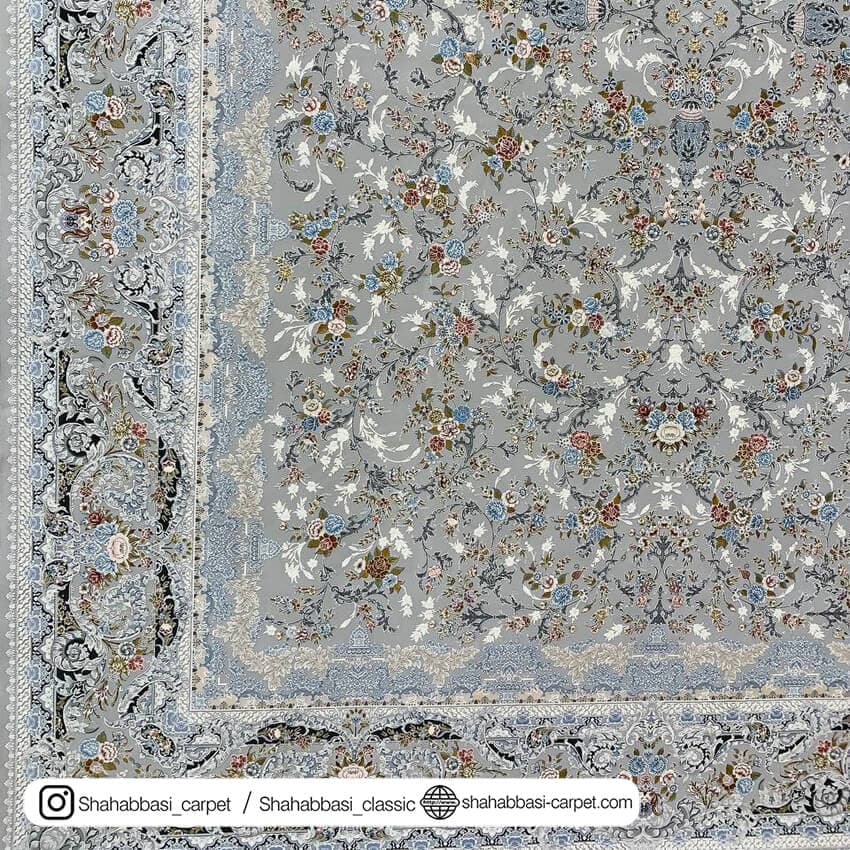 فرش کلاسیک کد 5014 روژان نقره ای — تصویر ۲