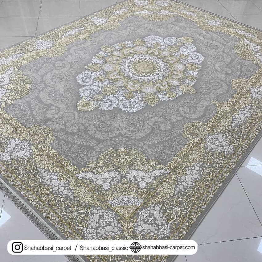 فرش کلاسیک کد 3074 کریستال ترمه ای