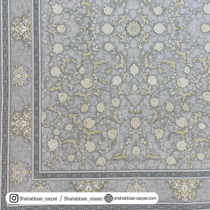 فرش کلاسیک کد 3073 زرگل ترمه ای — تصویر ۳
