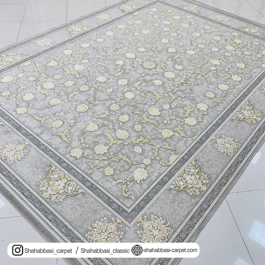 فرش کلاسیک کد 3073 زرگل ترمه ای