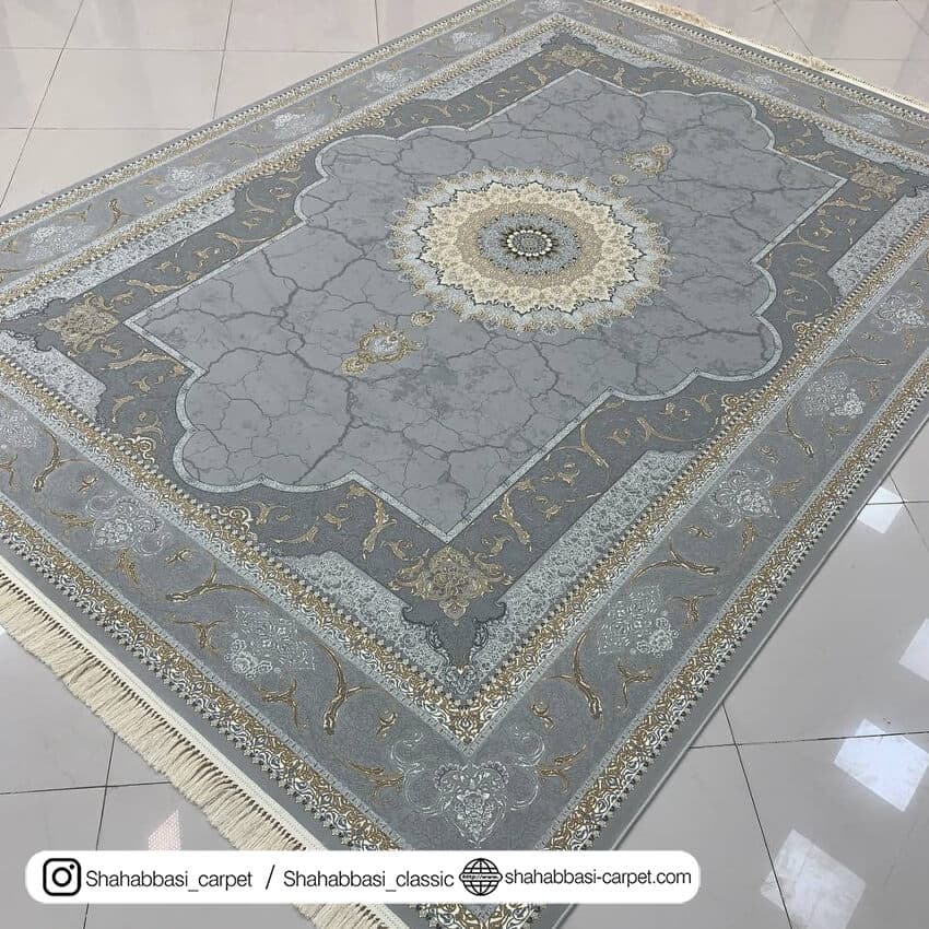 فرش کلاسیک کد 3067 (نسیم) نقره ای