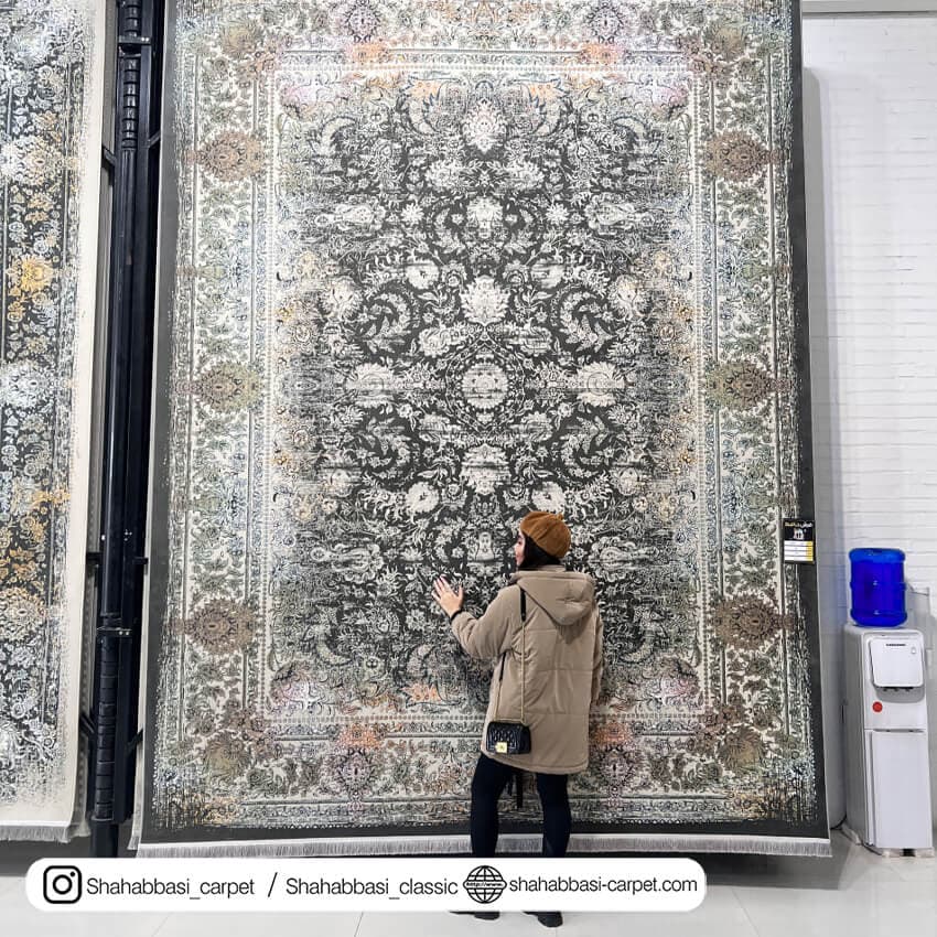 فرش کلاسیک کد 3048 زغالی — تصویر ۲