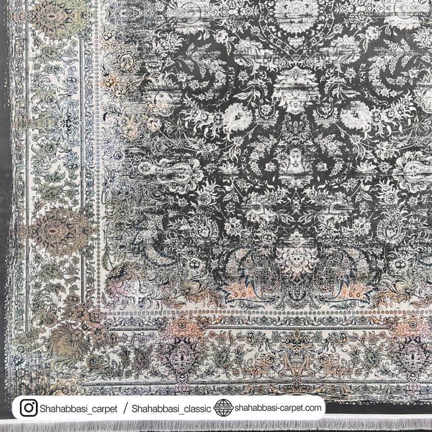 فرش کلاسیک کد 3048 زغالی — تصویر ۵