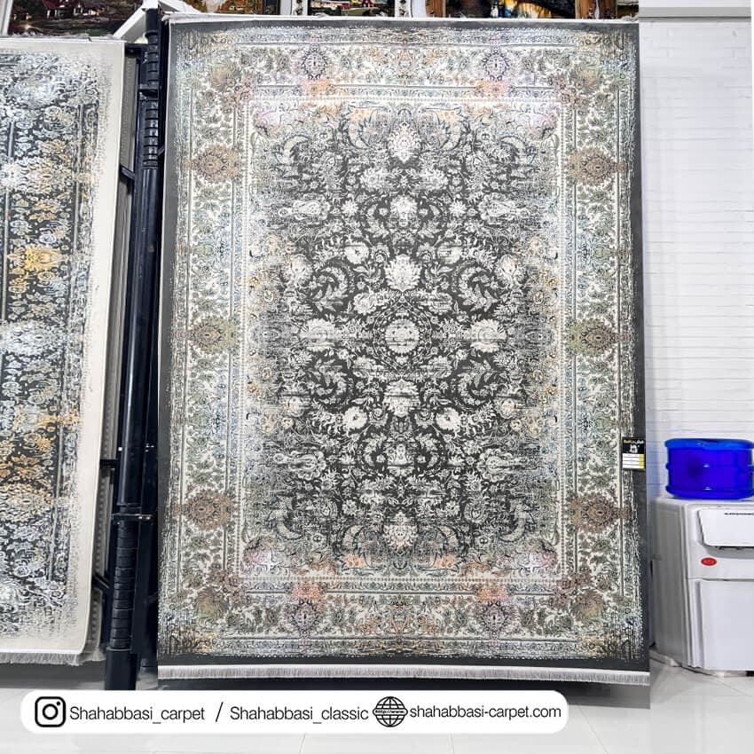 فرش کلاسیک کد 3048 زغالی — تصویر ۷
