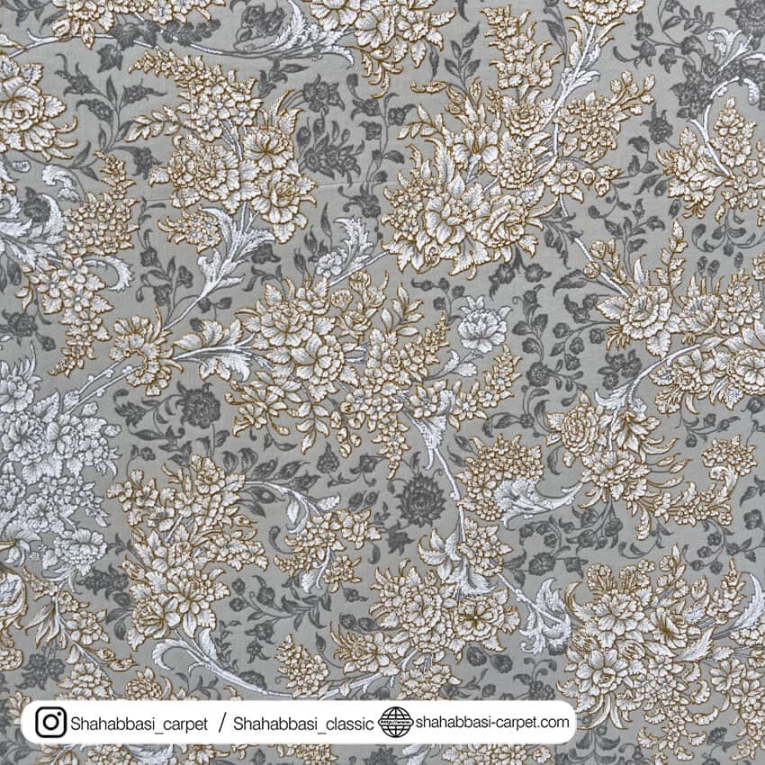 فرش کلاسیک کد 3047 نقره ای — تصویر ۳