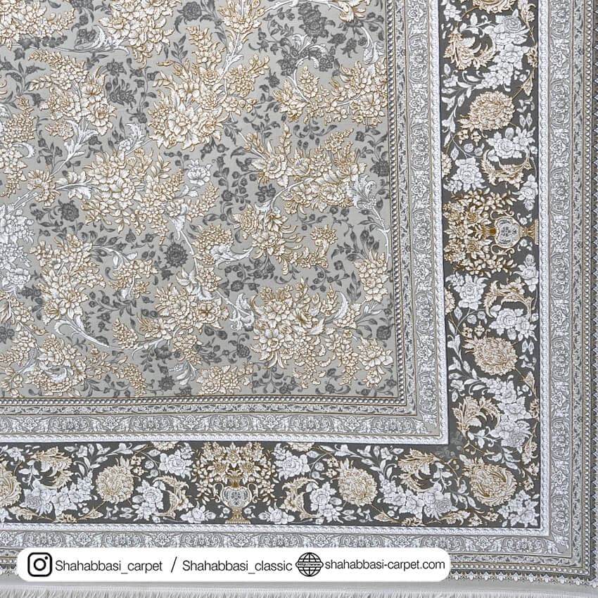 فرش کلاسیک کد 3047 نقره ای — تصویر ۴
