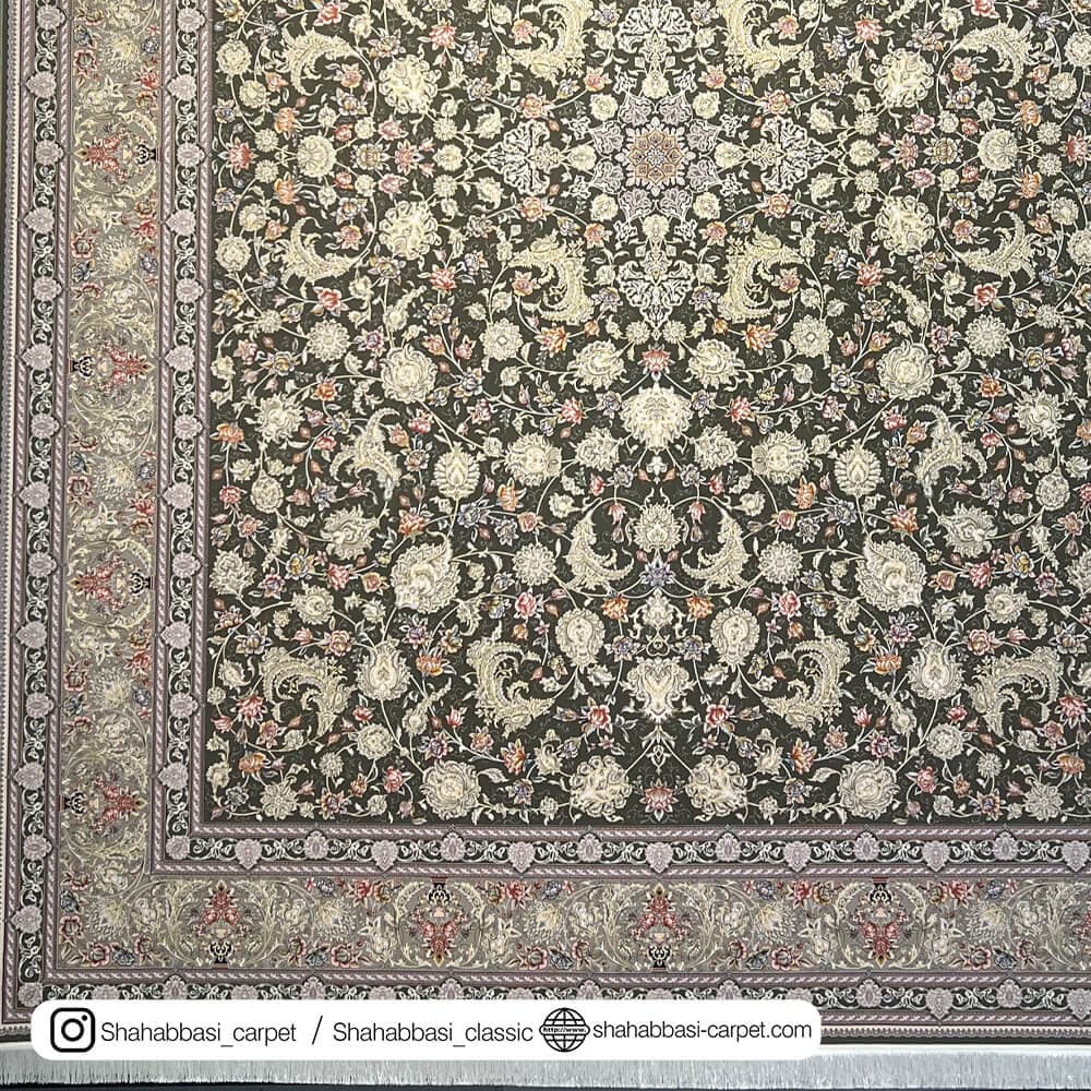 فرش کلاسیک کد 5011 زغالی — تصویر ۲