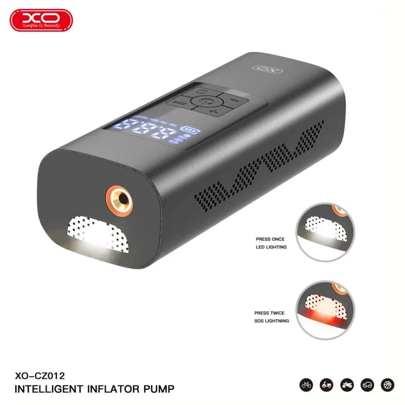 پمپ ‌باد و چراغ قوه بی‌سیم ایکس‌ او مدل XO CZ012 — تصویر ۴