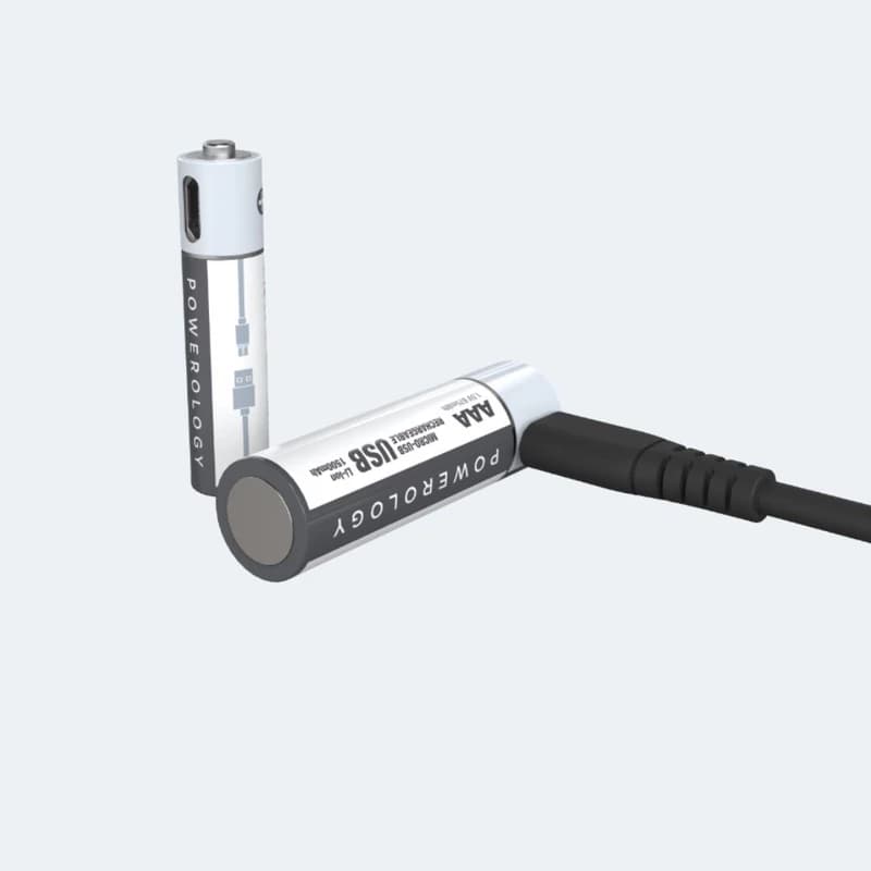 پک ۴ تایی باتری قلمی شارژی پاورولوژی Powerology AA Rechargeable Battery PRUBAA4 — تصویر ۳