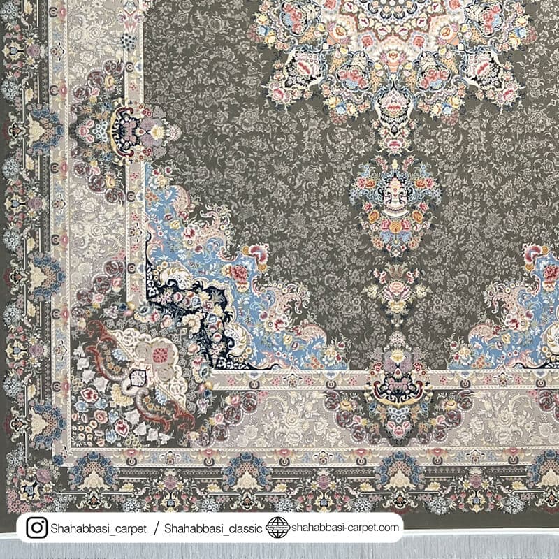 فرش کلاسیک کد 5007 زغالی — تصویر ۳