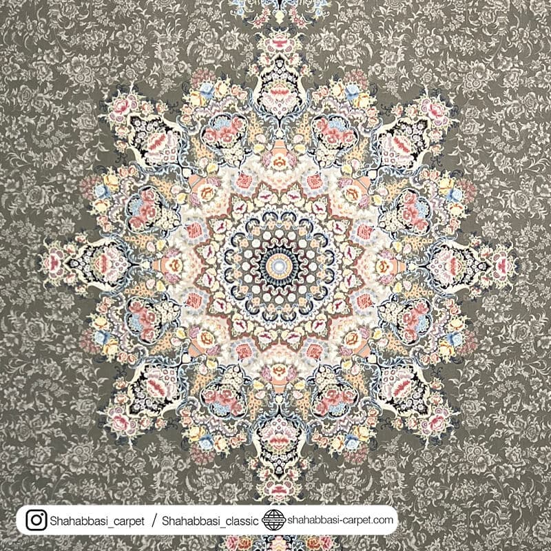 فرش کلاسیک کد 5007 زغالی — تصویر ۴