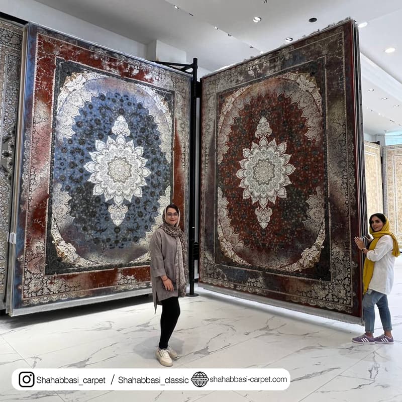 فرش کلاسیک کد 3021 آبی