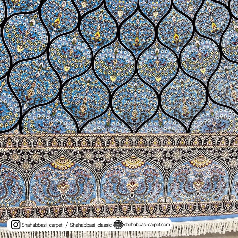 فرش کلاسیک کد 3007 آبی — تصویر ۳