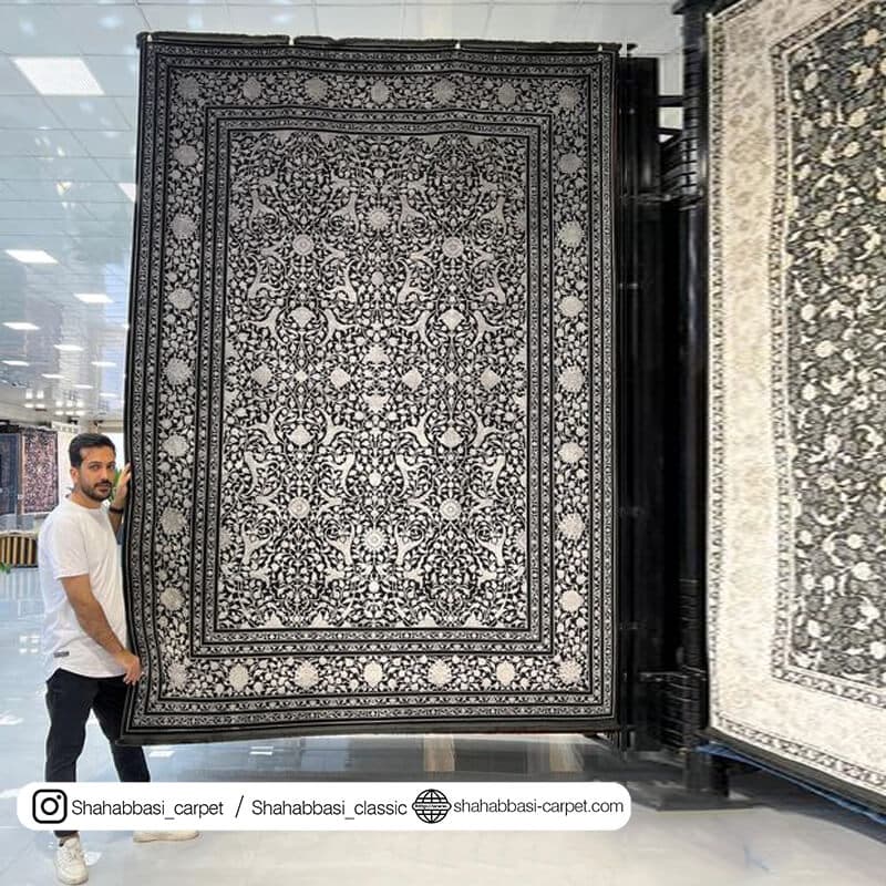 فرش دیبا کد 1500114 زغالی