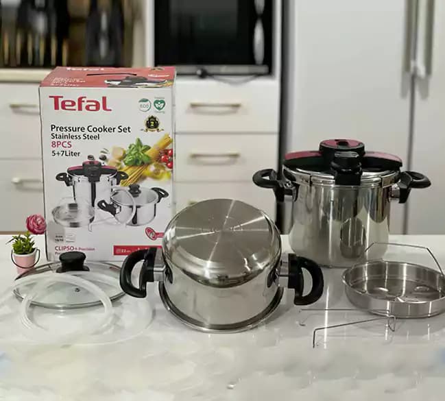 زودپز دوقلو تفال ۵و۷ لیتر Tefal