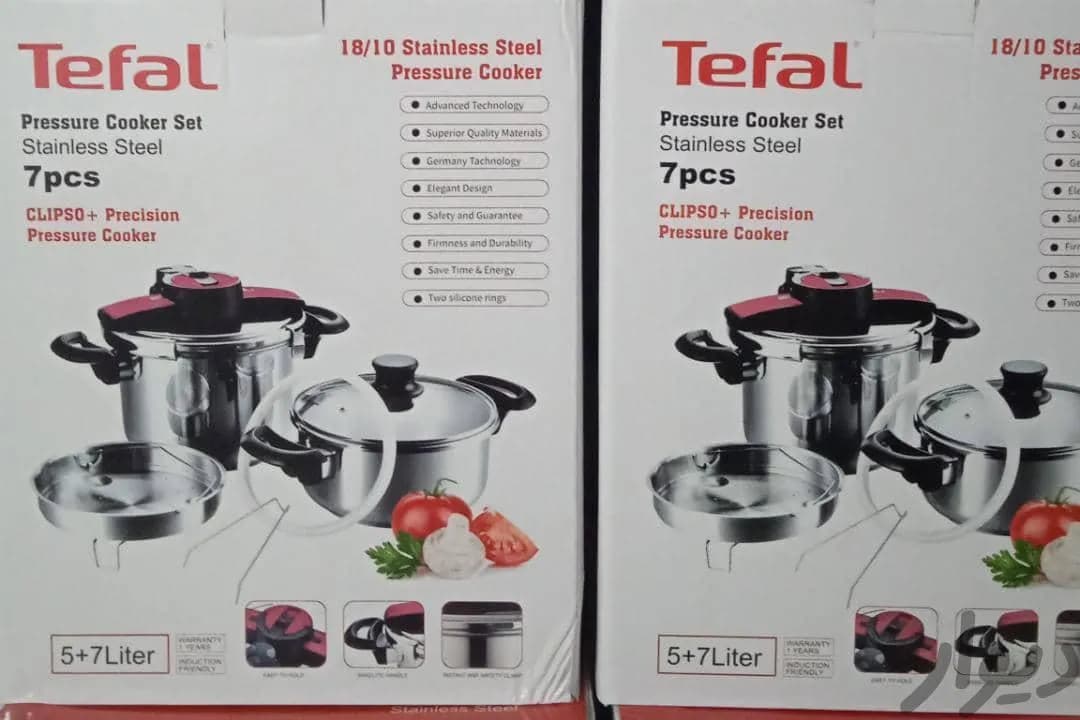 زودپز دوقلو تفال ۵و۷ لیتر Tefal — تصویر ۲