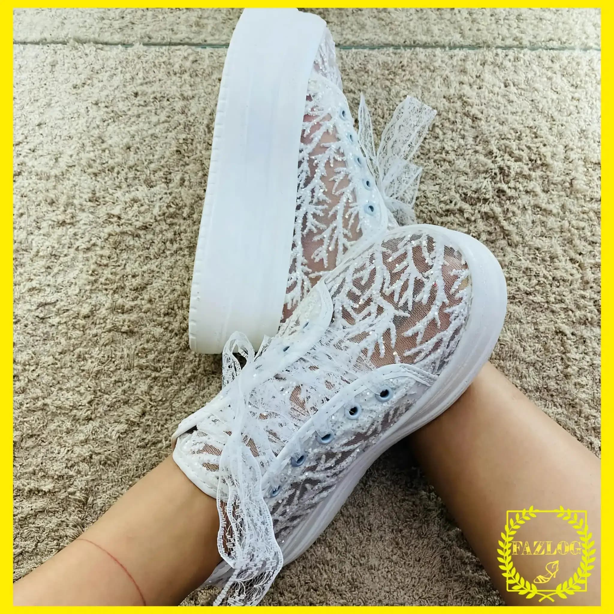 کفش کتونی ونس لژدار و مجلسی زنانه عروس — تصویر ۹