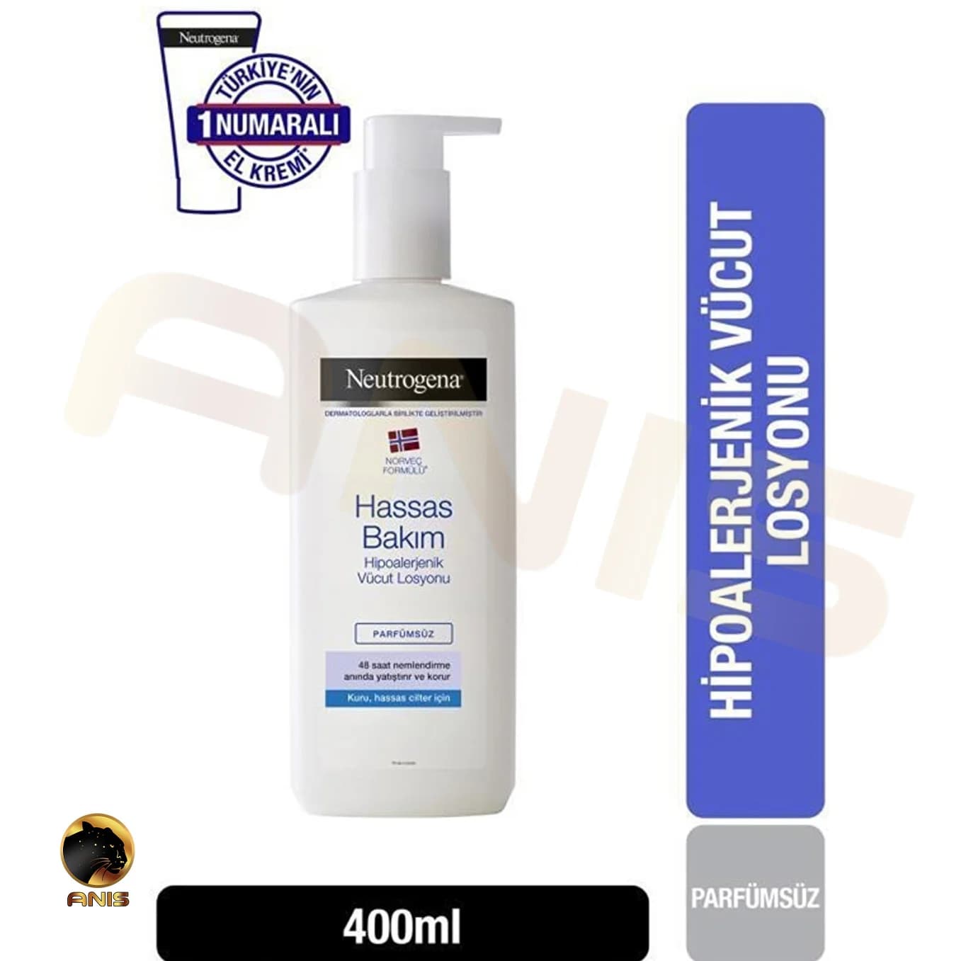 لوسیون بدن Hassas Bakim نوتروژینا بدونه رایحه 400 میل