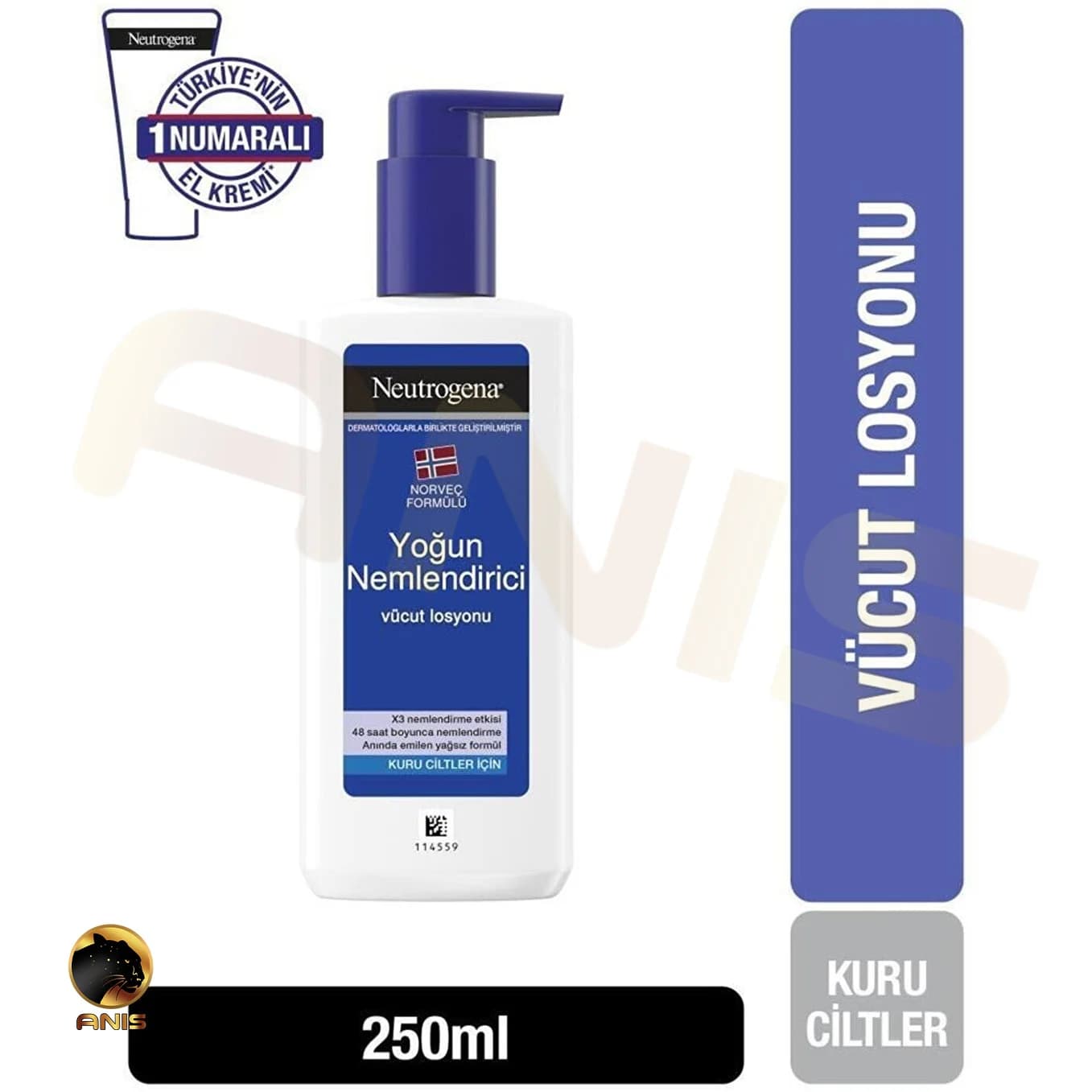 لوسیون بدن Yogun Nemlendirici نوتروژینا 250 میل