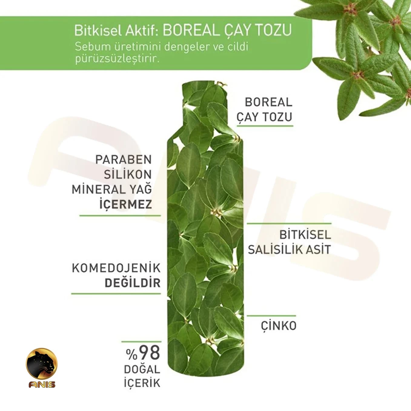 لوسیون شفاف کننده و ضد لک Sebo Vegetal ایوروشه حاوی اسید سالیسیلیک 150 میل — تصویر ۳