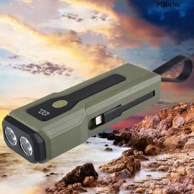 پاور بانک و چراغ قوه و چراغ دوچرخه ارتشی