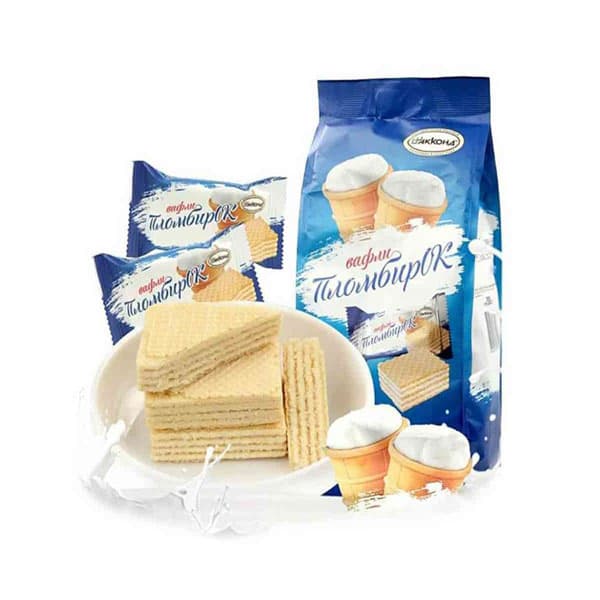 ویفر روسی روشن roshen با طعم شیری وزن ۵۰۰ گرم — تصویر ۲