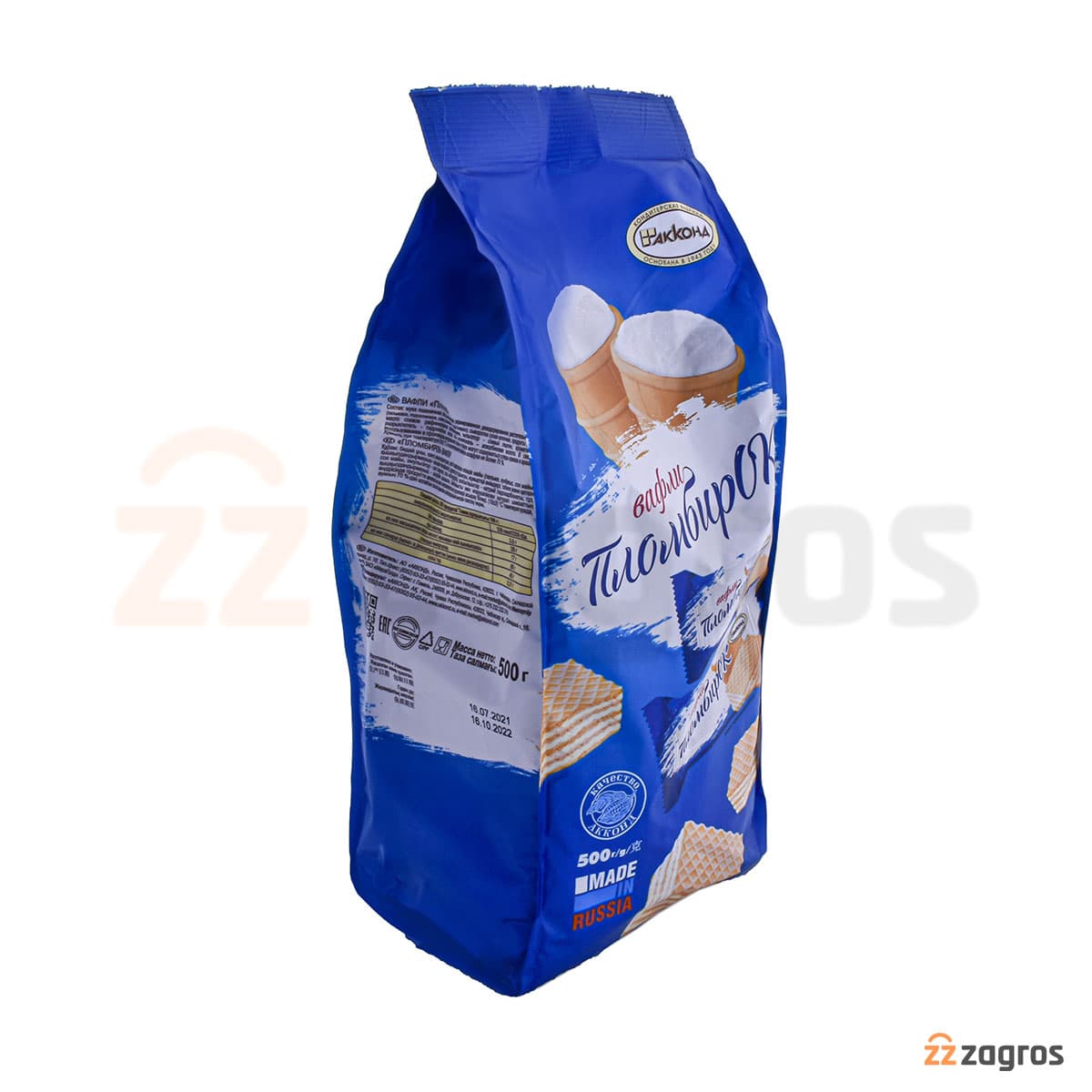ویفر روسی روشن roshen با طعم شیری وزن ۵۰۰ گرم — تصویر ۴