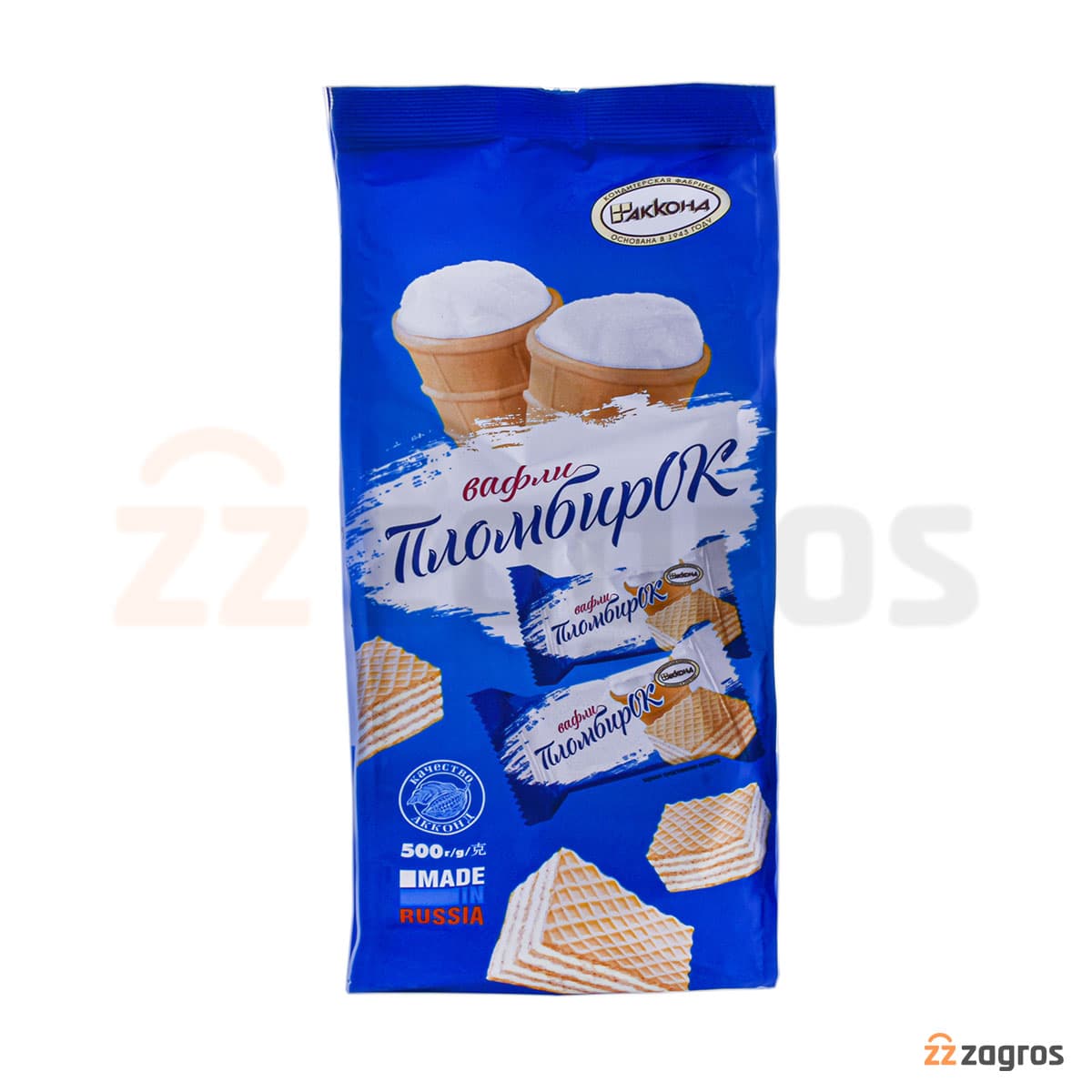 ویفر روسی روشن roshen با طعم شیری وزن ۵۰۰ گرم — تصویر ۳