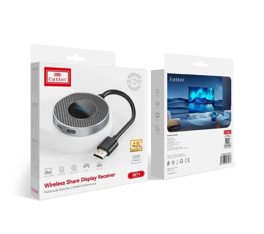 دانگل HDMI ارلدام مدل +ET-W7 Earldom ET-W7+ 4K wireless HDMI device — تصویر ۳
