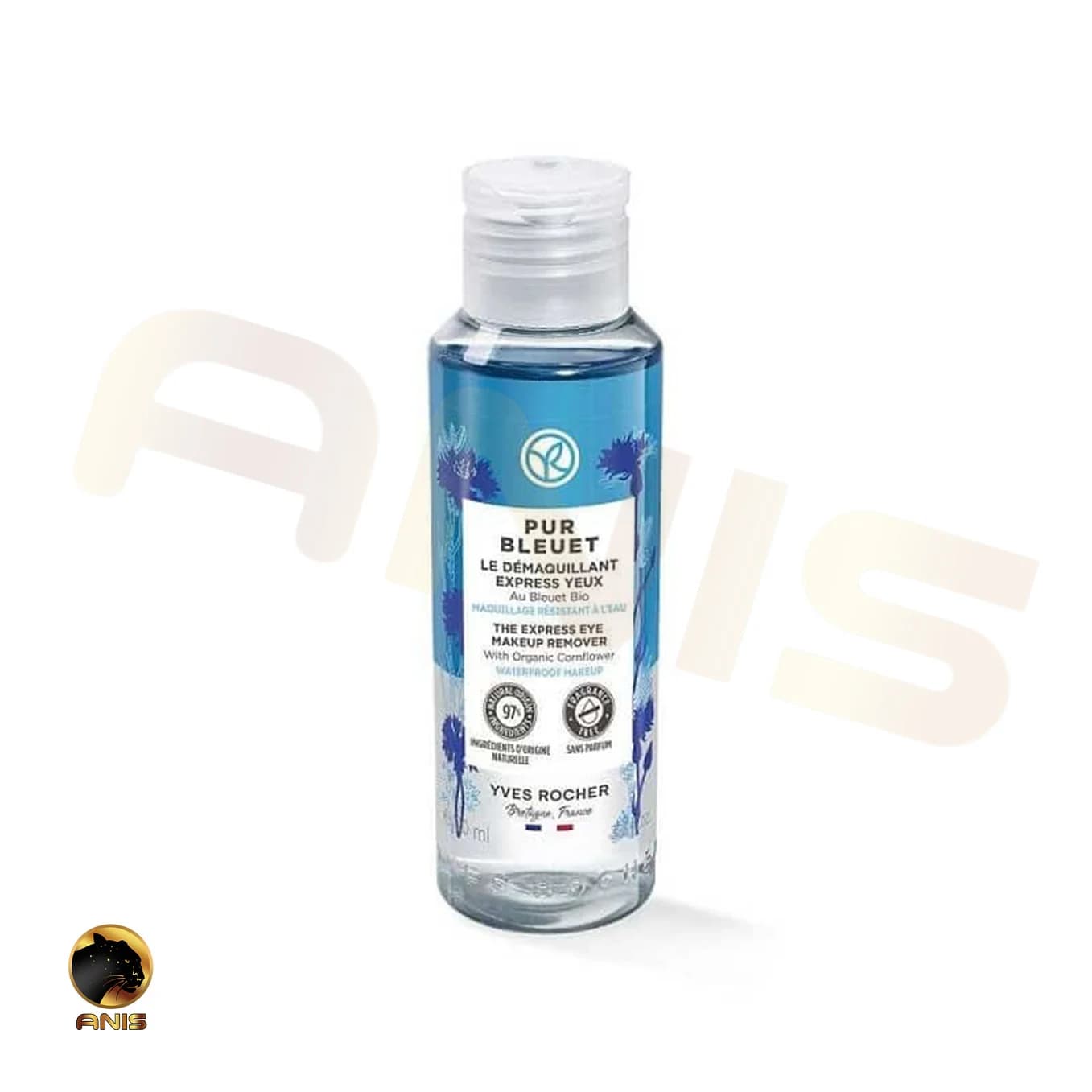 محلول پاک کننده دوفاز pur Bleuet ایوروشه برای آرایش دور چشم حاوی عصاره گل ذرت 100 میل — تصویر ۳