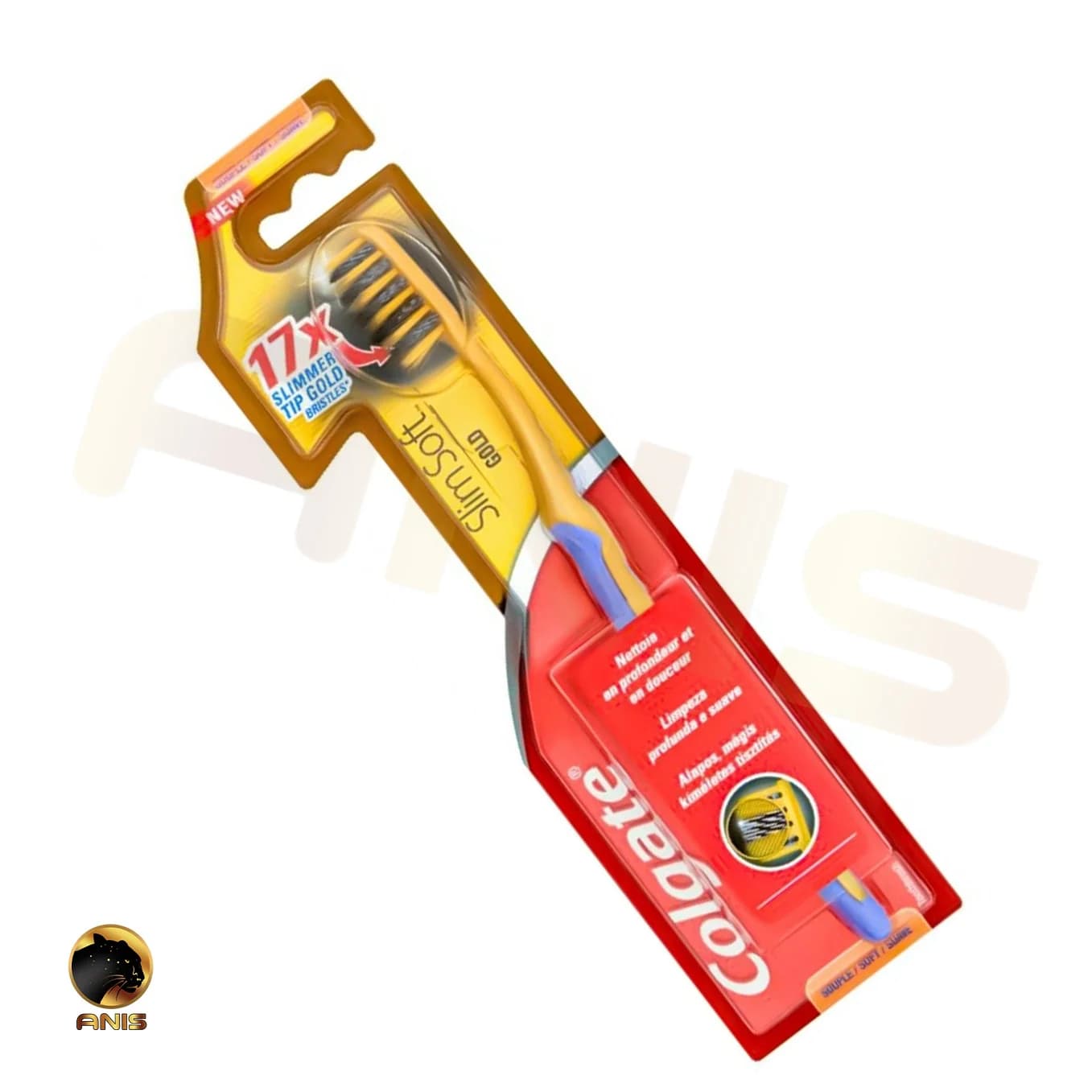 مسواک Slim Soft Gold کلگیت دارای فرچه متوسط — تصویر ۳